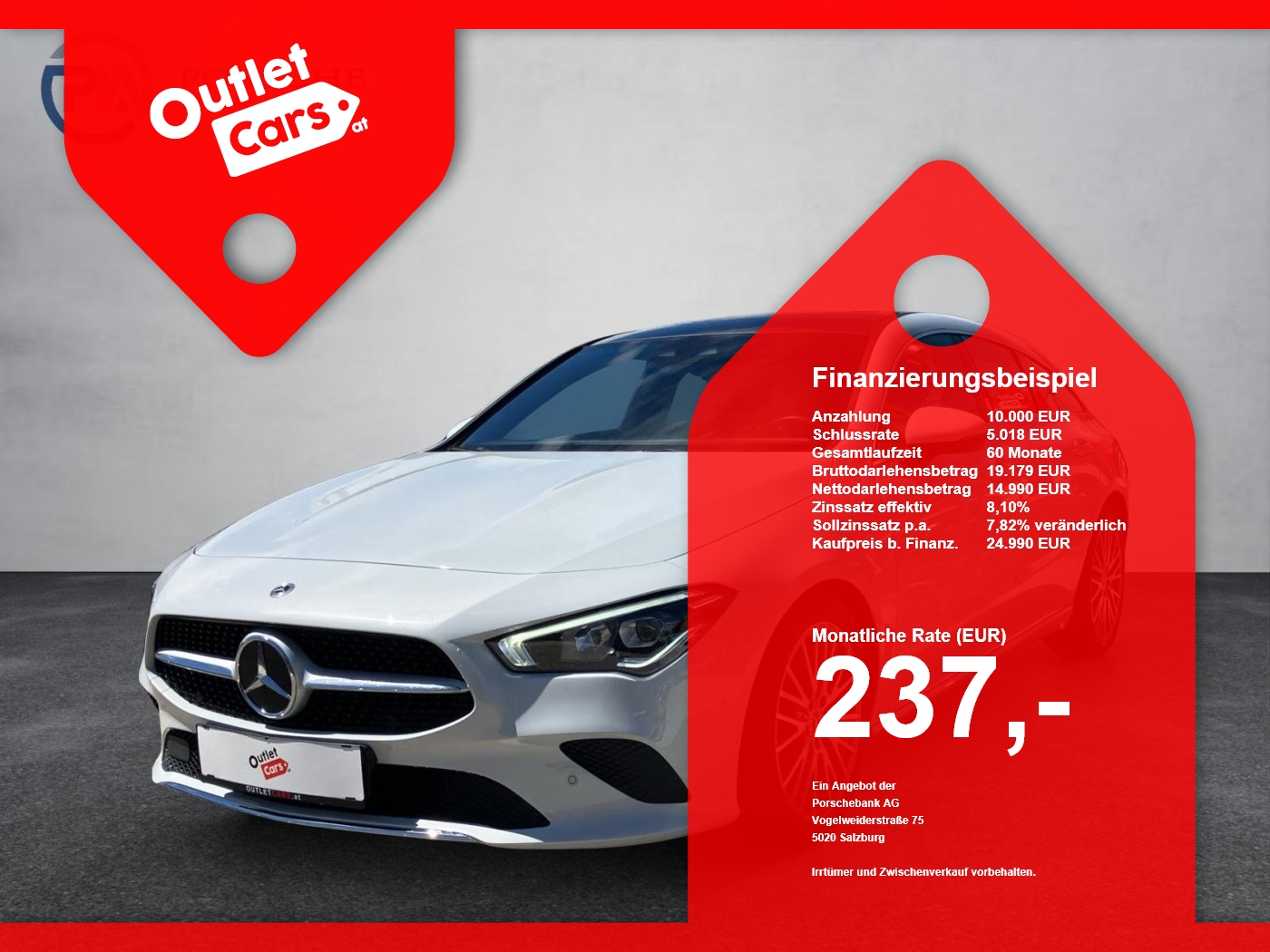 Bild eines Mercedes-Benz CLA 180 d Shooting Brake SB Progressive