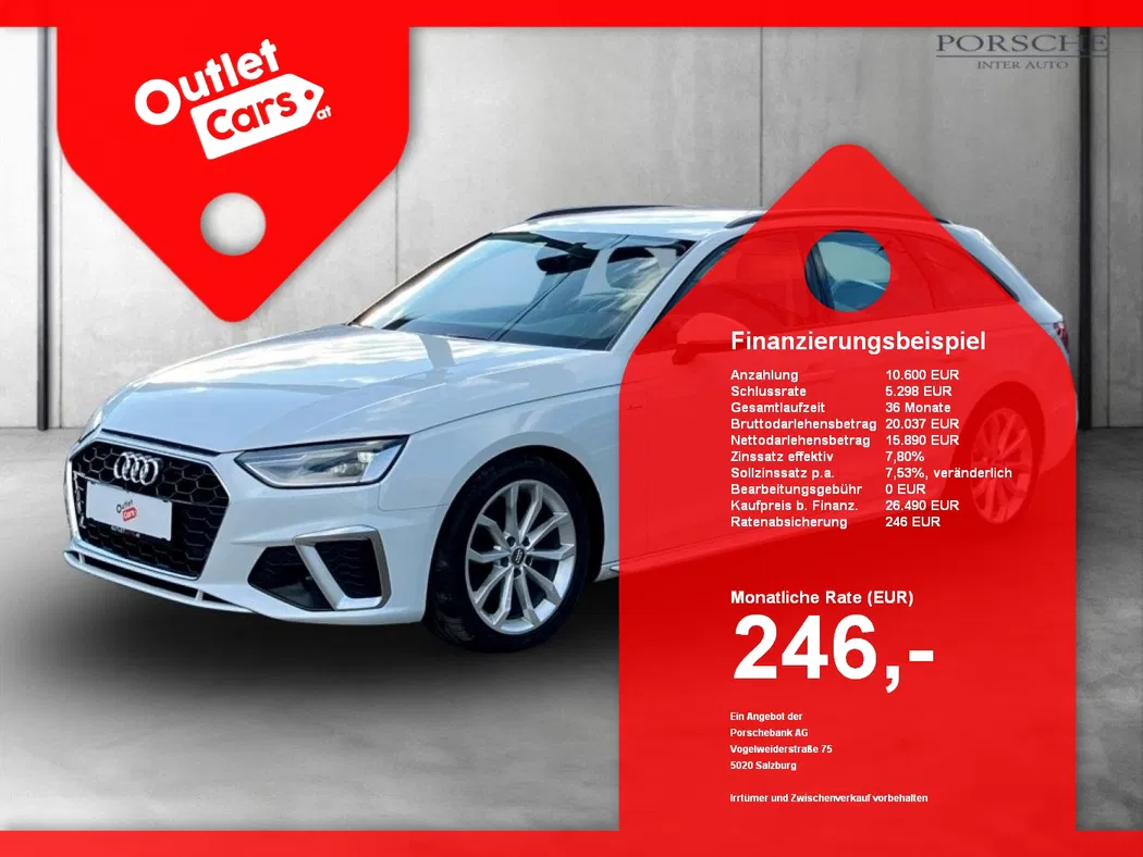 Bild eines Audi A4 Avant 40 TFSI S-Line