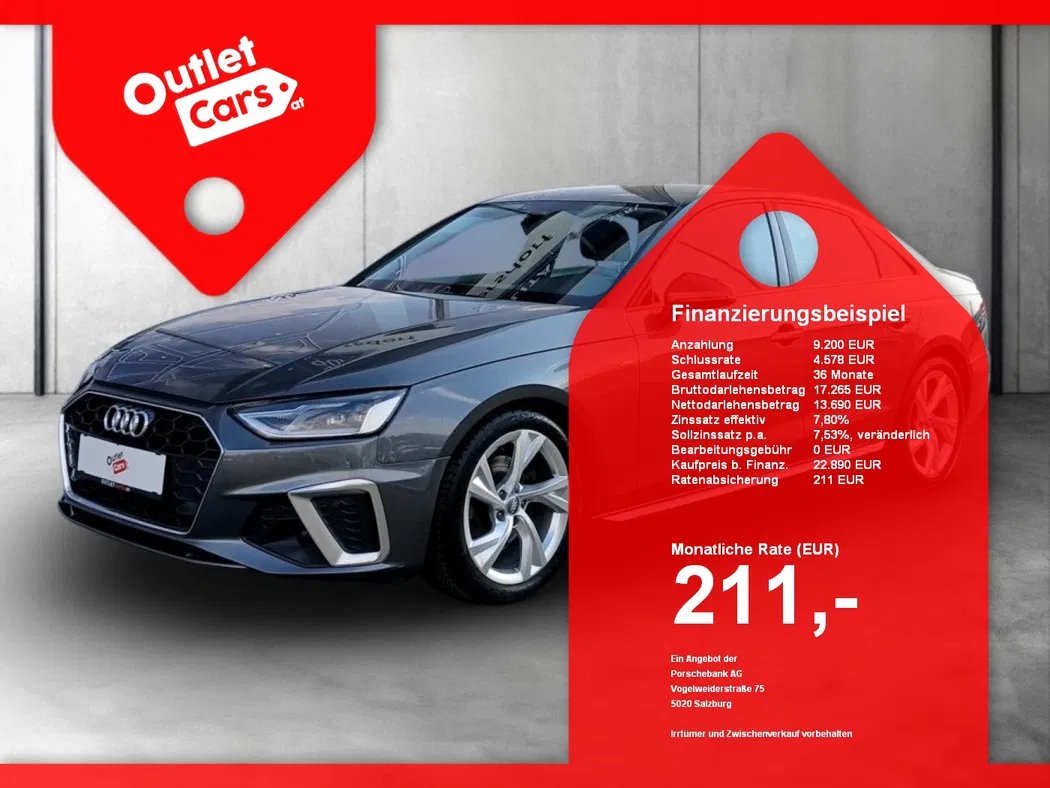 Bild eines Audi A4 Limo. 35 TDI Aut. S-Line