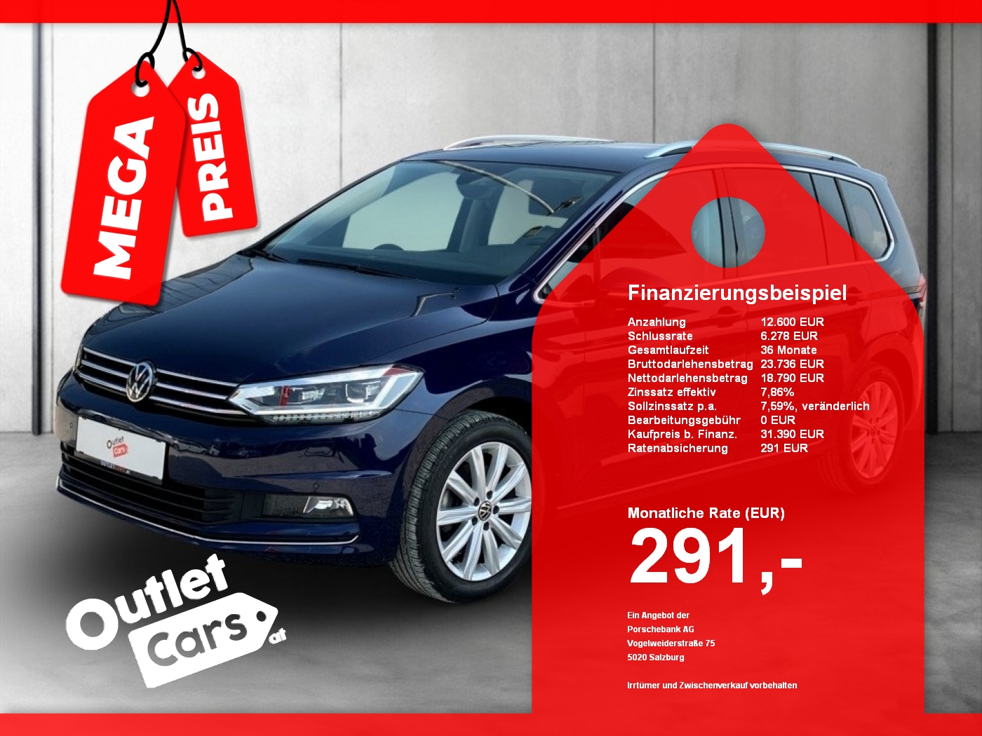 Bild eines VW Touran Highline TDI SCR DSG 7Sitzer