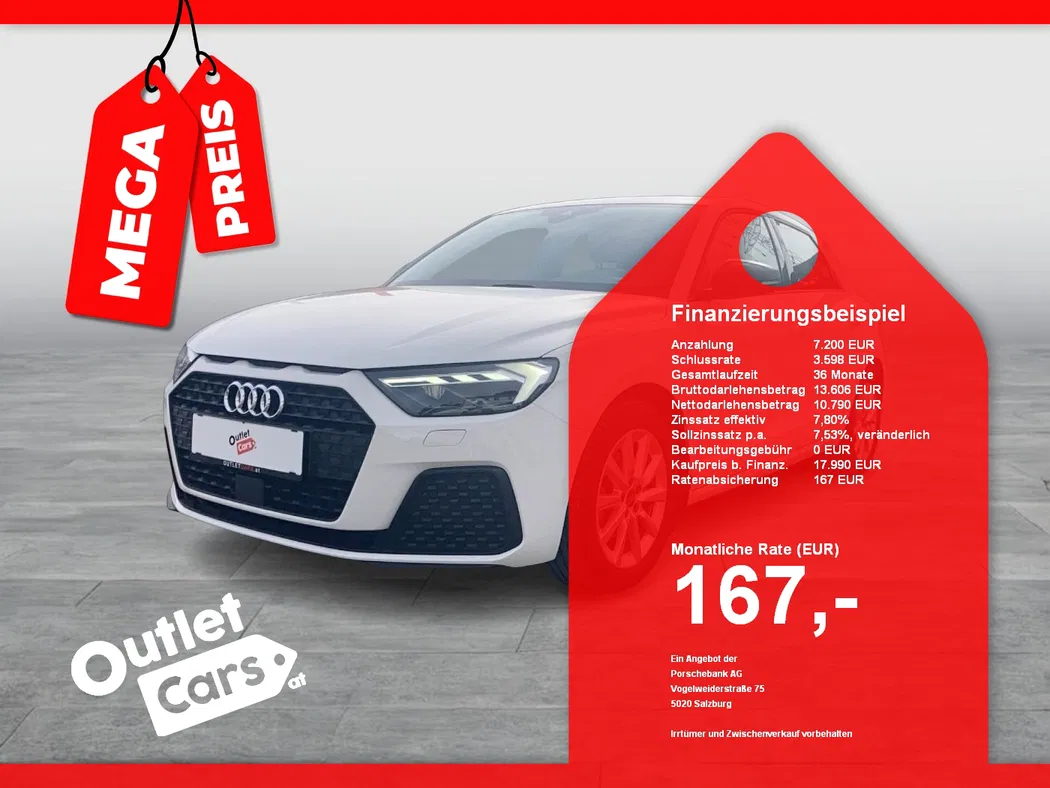 Bild eines Audi A1 Sportback 30 TFSI
