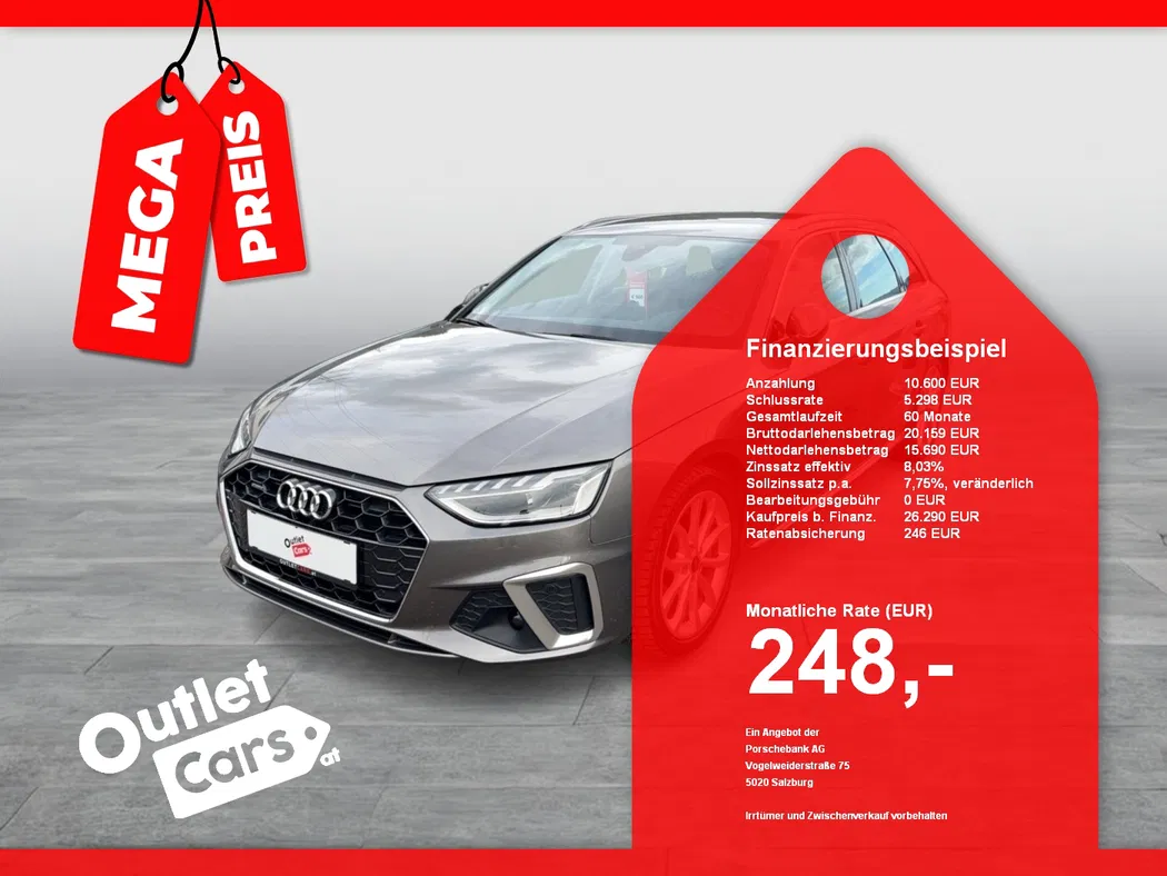 Bild eines Audi A4 Avant 40 2.0 TFSI quattro S-Line