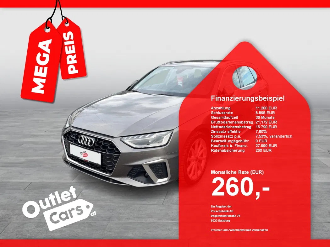 Bild eines Audi A4 Avant 40 2.0 TFSI quattro S-Line