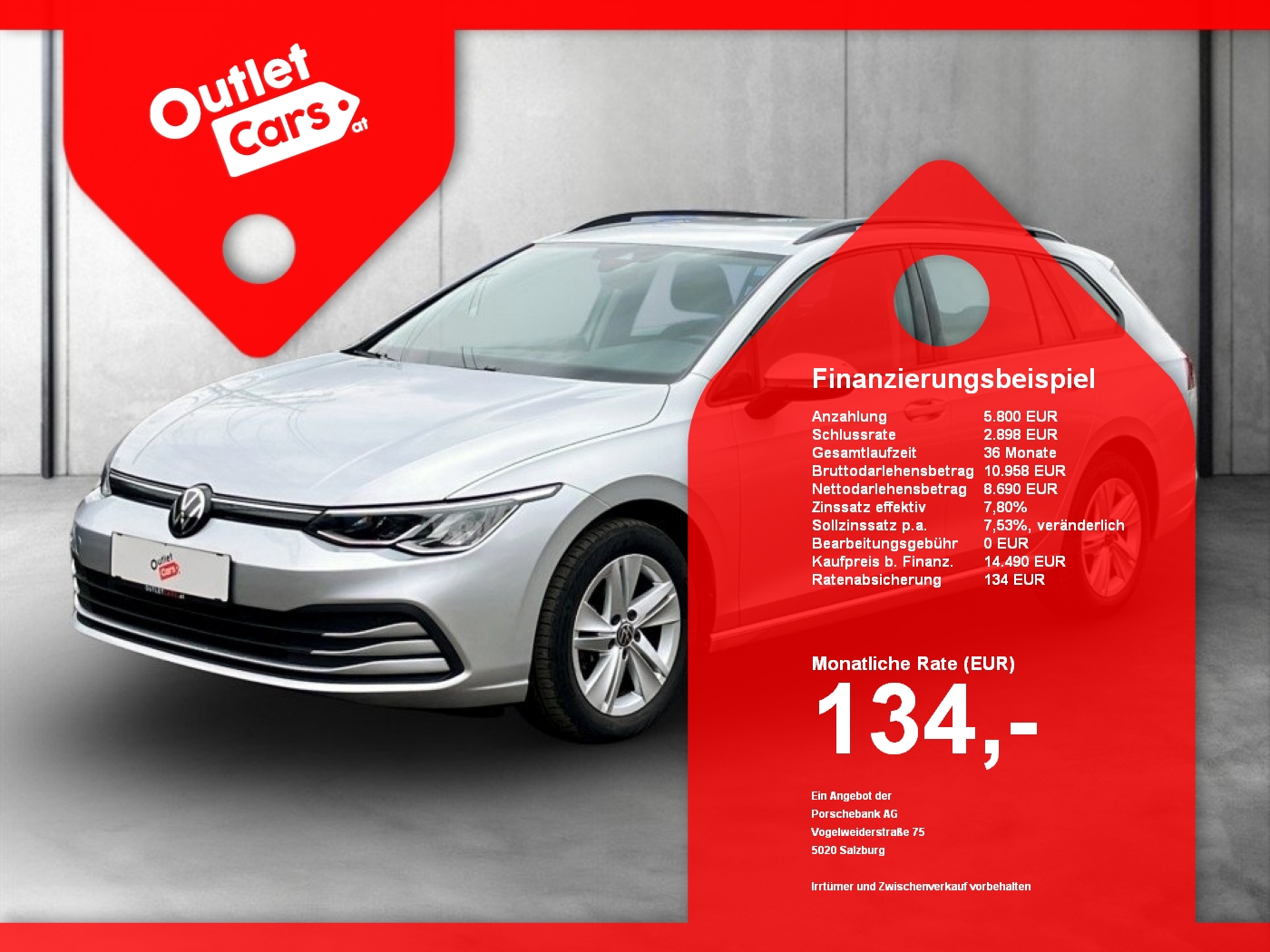 Bild eines VW Golf VIII Variant 2.0 TDI Life