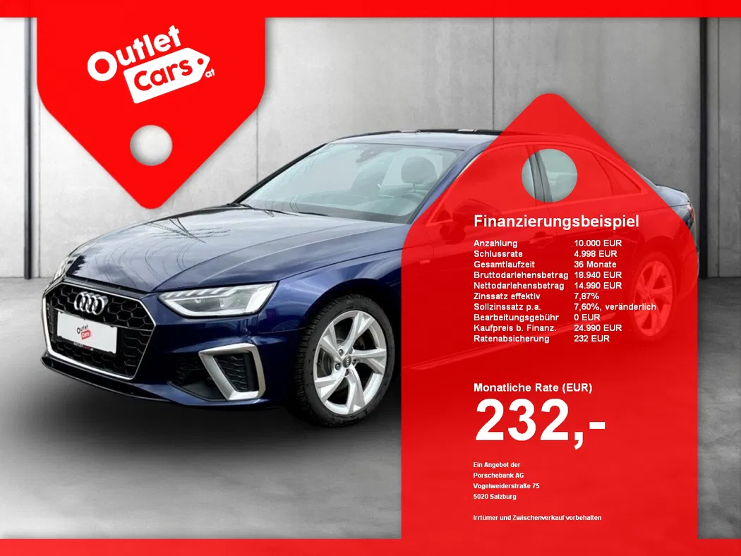 Bild eines Audi A4 35 2.0 TFSI S-Line