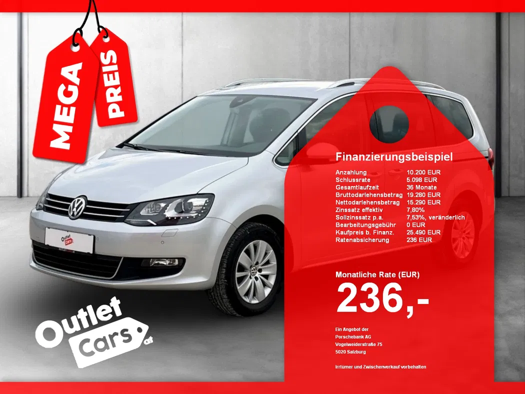 Bild eines VW Sharan Comfortline TDI SCR DSG 5-Sitzer