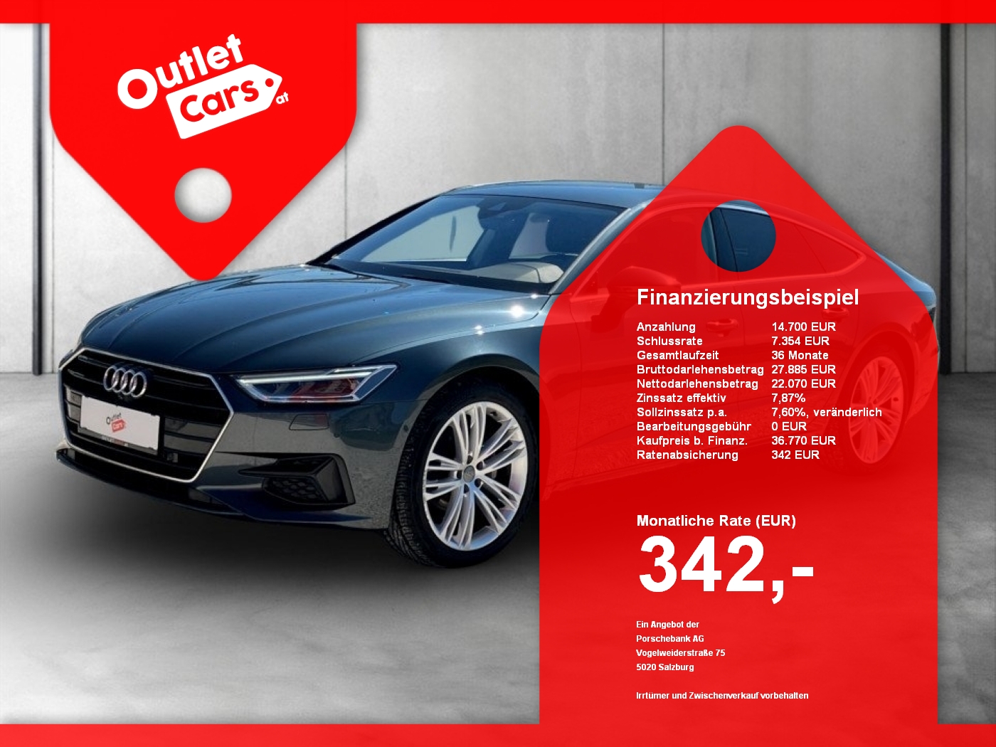 Bild eines Audi A7 Sportback 40 2.0 TDI