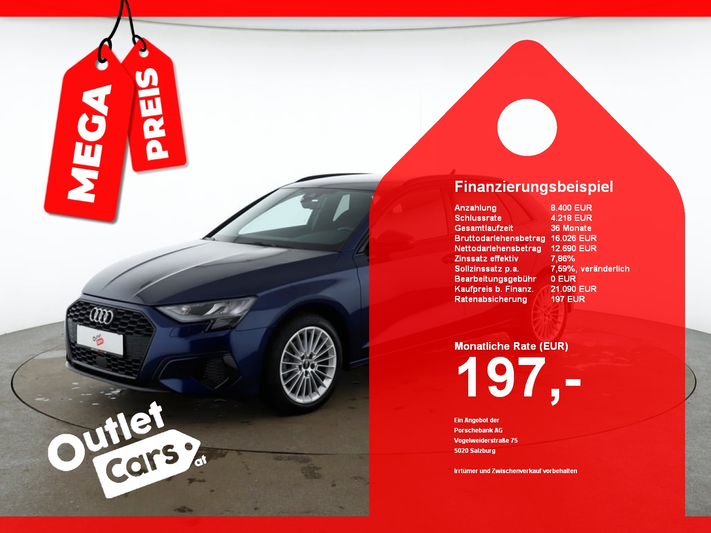 Bild eines Audi A3 Sportback 30 2.0 TDI advanced