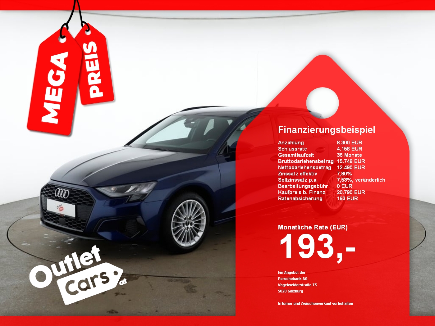 Bild eines Audi A3 Sportback 30 2.0 TDI advanced