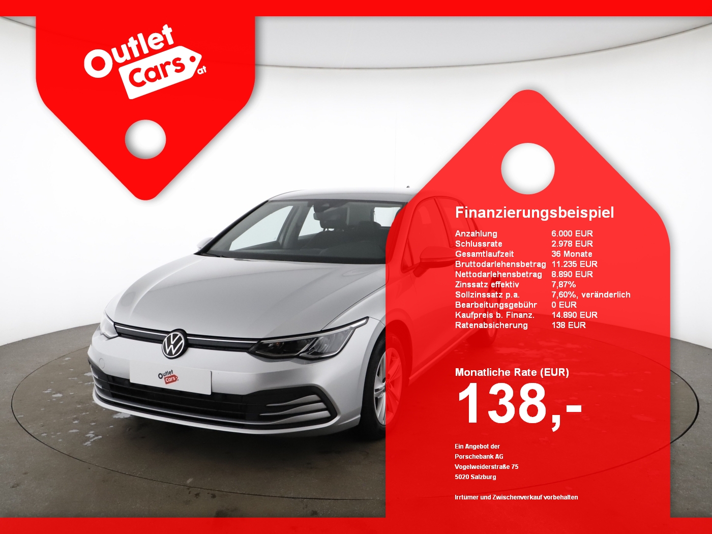Bild eines VW Golf VIII 2.0 TDI Life