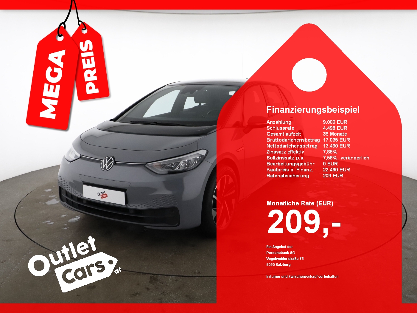 Bild eines VW ID.3 Pro Performance Wärmepumpe
