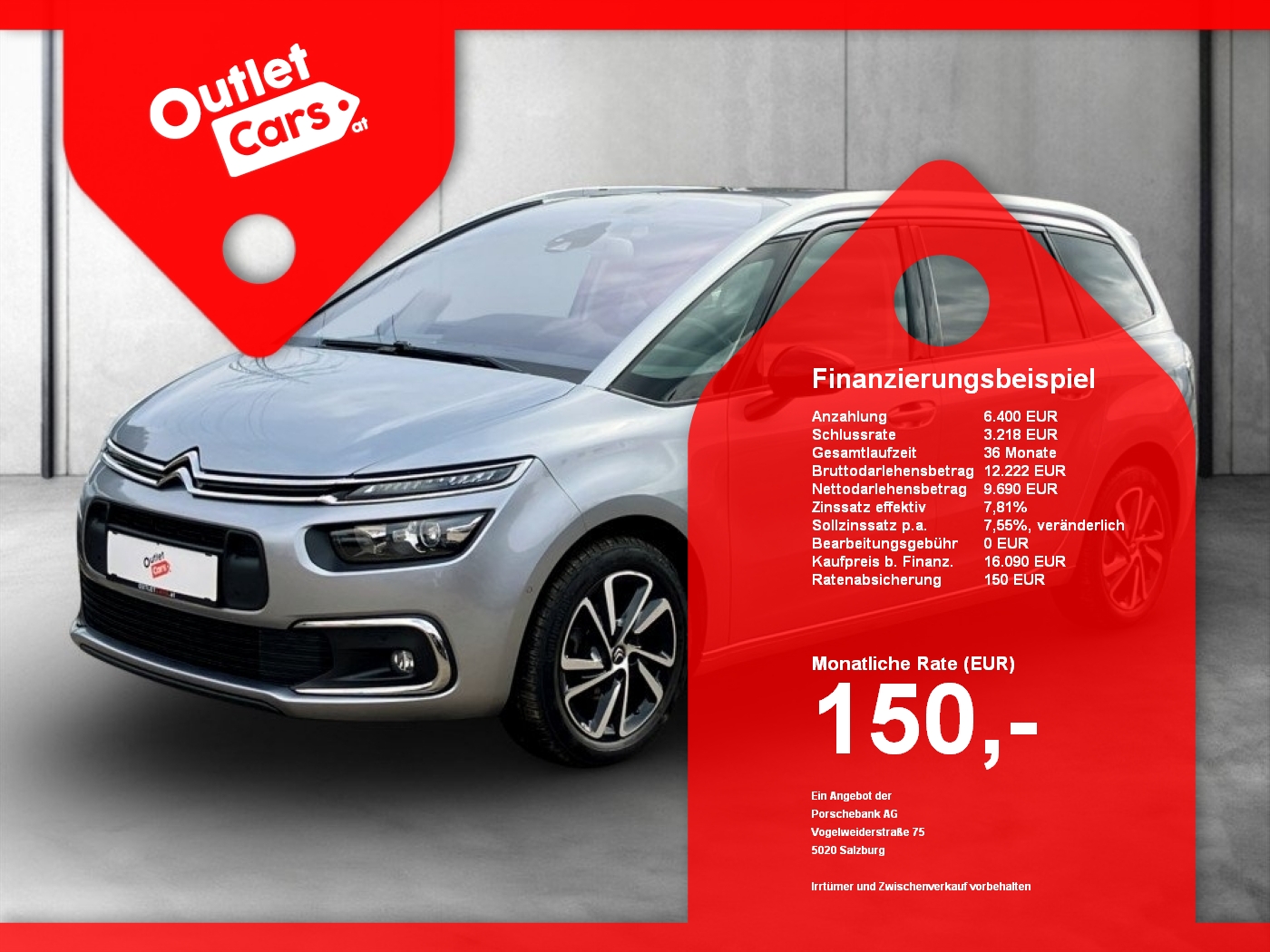 Bild eines Citroen Grand C4 Spacetourer 1.5 BlueHDi Shine 7-SITZER