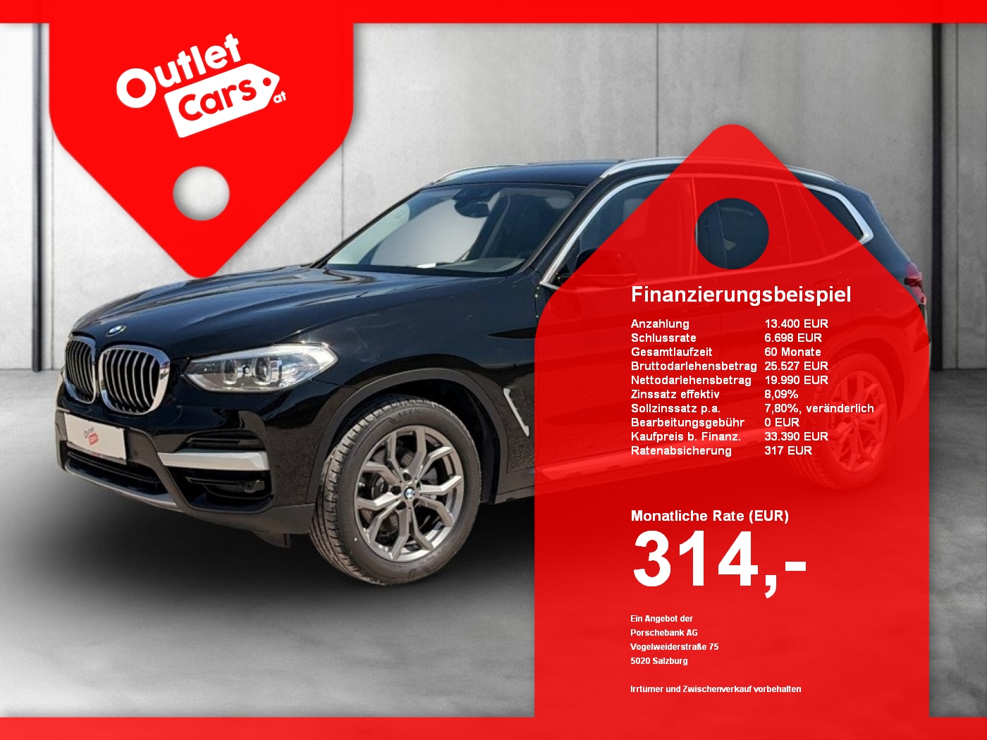 Bild eines BMW X3 xDrive 20d xLine