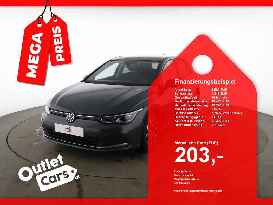 Bild eines VW Golf VIII 2.0 TDI Life