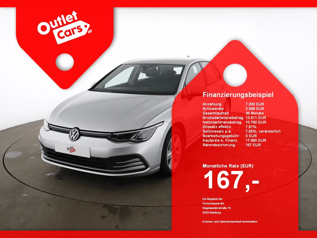 Bild eines VW Golf VIII 2.0 TDI Life