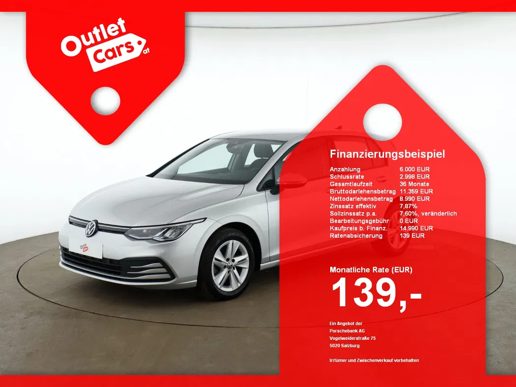 Bild eines VW Golf VIII 2.0 TDI Life