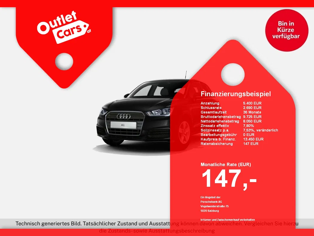Bild eines Audi A1 Sportback 1.0 TFSI