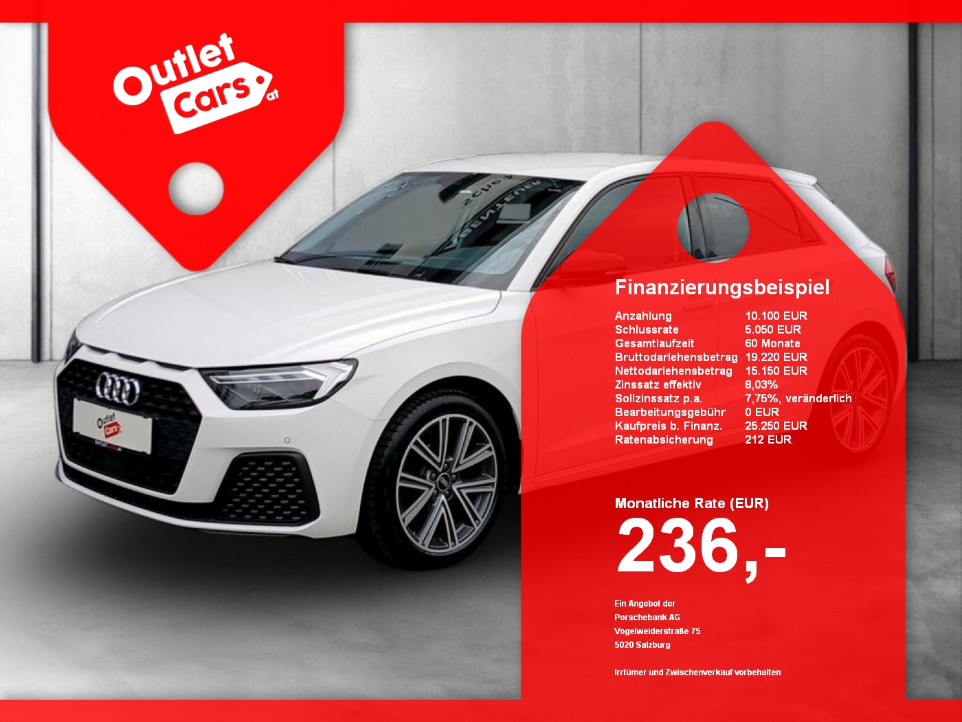 Bild eines Audi A1 Sportback 25 1.0 TFSI
