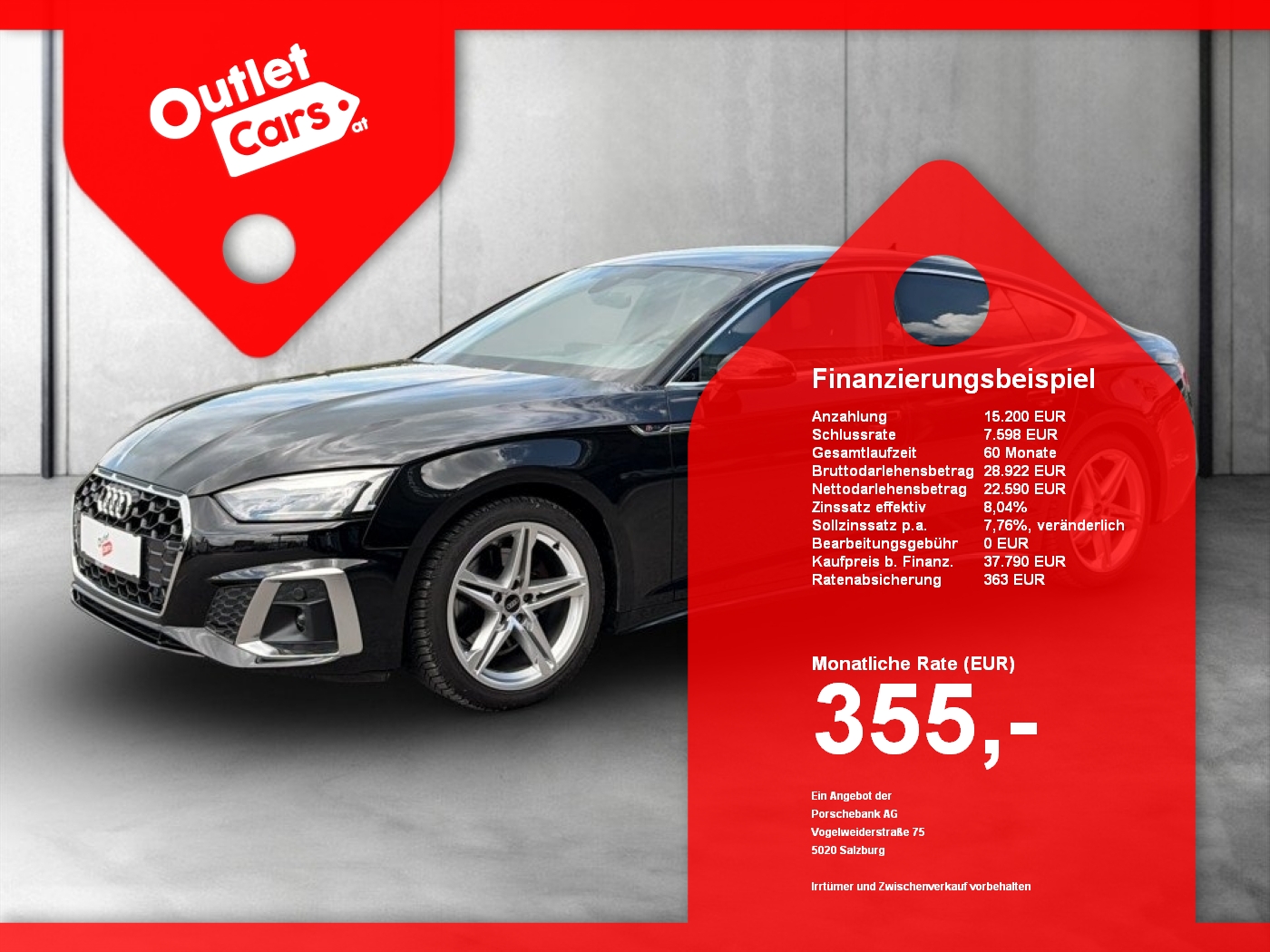 Bild eines Audi A5 Sportback 30 TDI S line