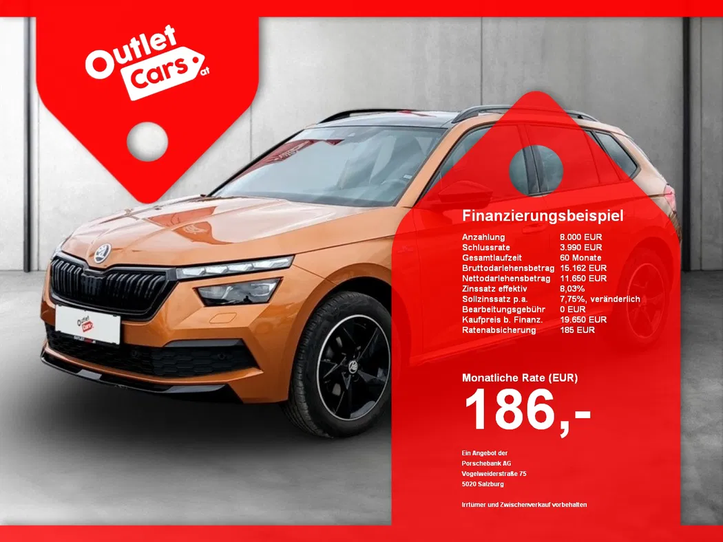 Bild eines Skoda Kamiq 1.0TSI DSG Monte Carlo