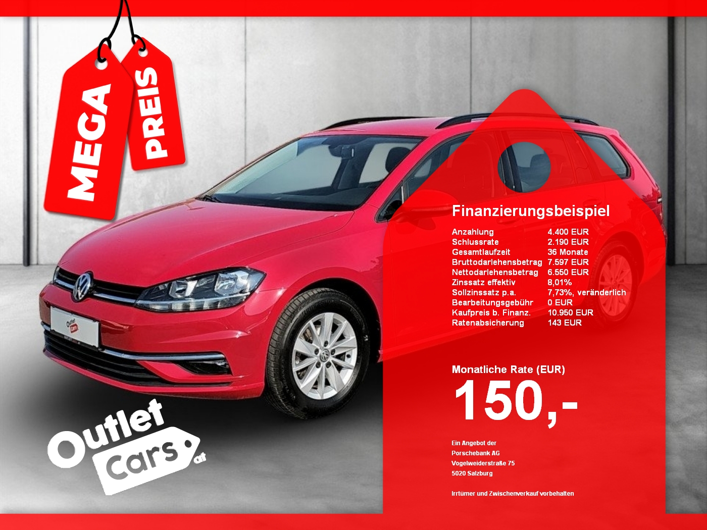 Bild eines VW Golf VII Variant 1.0 TSI BMT Rabbit