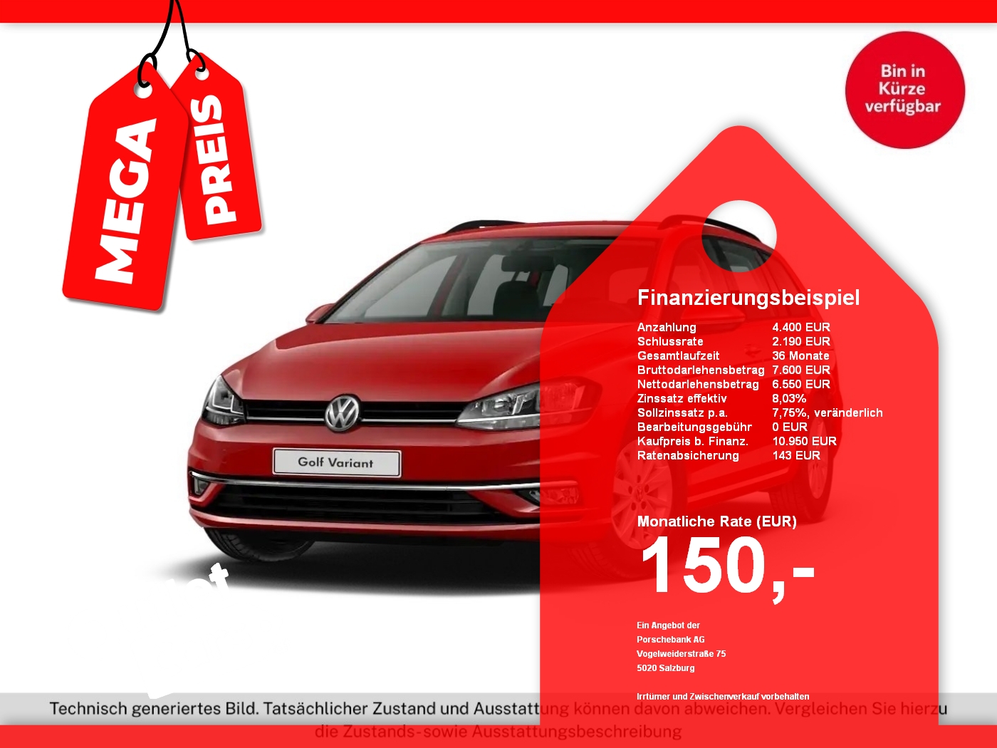 Bild eines VW Golf VII Variant 1.0 TSI BMT Rabbit