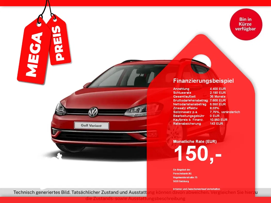 Bild eines VW Golf VII Variant 1.0 TSI BMT Rabbit