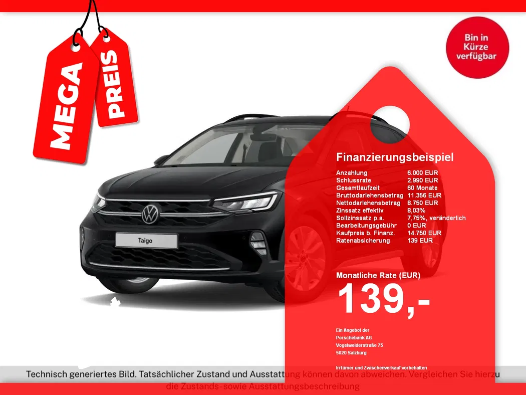 Bild eines VW Taigo 1.0 TSI Life