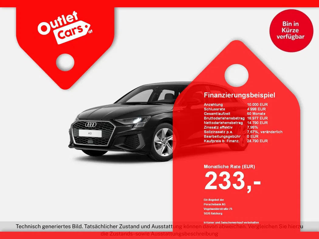 Bild eines Audi A3 Sportback 30 2.0 TDI S-Line