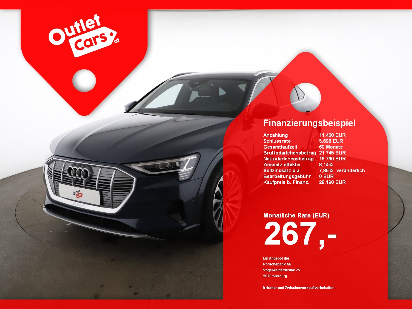 Bild eines Audi e-tron Sportback 55 quattro advanced